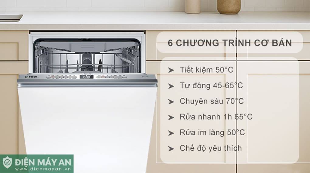 Máy rửa bát âm toàn phần Bosch Serie 4 SMV4HCX19E